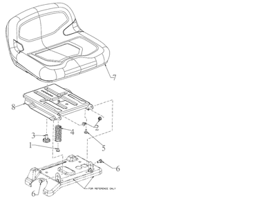 Seat Diagram and Parts List for 13CC26JD058 2019 Murray Lawn Tractor