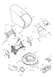 Deck Group-A Diagram and Parts List for EQ500 (2691473-01)(2019) Murray Lawn Mower