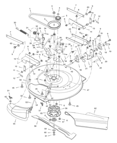 Mower Housing Diagram and Parts List for 309007X51B (7800529)(2009) Murray Lawn Tractor