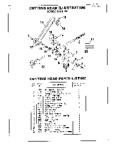 Cutting head Diagram and Parts List for 0-22651X9  Murray Lawn Mower