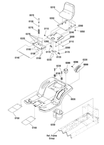 Seat Deck Group Diagram and Parts List for MT155420H (2691227)(2014) Murray Lawn Tractor