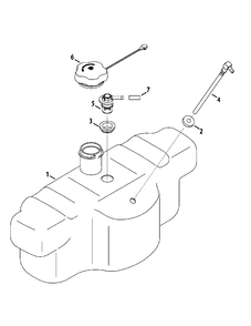 Fuel Tank Diagram and Parts List for M200-46 (RZT-46)(2014) Murray Lawn Tractor