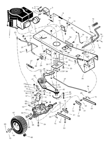 Motion Drive Diagram and Parts List for 309029X50B 2003 Murray Lawn Tractor