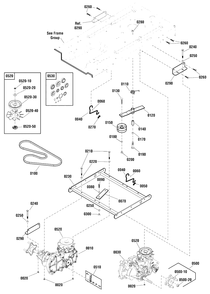 Transaxle Group - Ezt Diagram and Parts List for EZT2042 (2691041-00)(2012) Murray Lawn Tractor