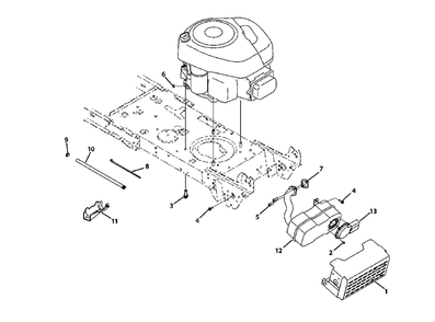 Engine Accessories Diagram and Parts List for 13AO785S058 2013 Murray Lawn Tractor