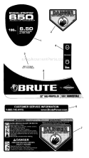 Page D Diagram and Parts List for 7800267 BTP2265HW Murray Lawn Mower