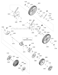 Wheels_Group Diagram and Parts List for 7800743  Murray Lawn Mower