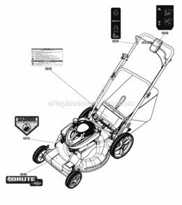 Part Location Diagram of 7105219YP Murray Walk Behind Mower Decal