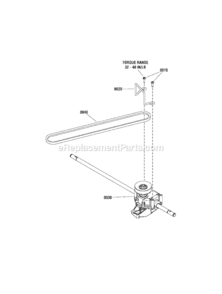 Transmission Group Rear Wheel Drive Diagram and Parts List for 7800886 BTXPV22725 Murray Lawn Mower