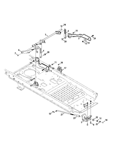 Deck Lift Diagram and Parts List for M200-46 (RZT-46)(2015) Murray Lawn Tractor