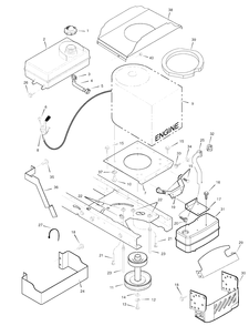 Engine Mount Diagram and Parts List for 425307X51A (7800282)(2008) Murray Lawn Tractor