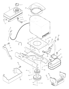 Engine Mount Diagram and Parts List for 385049X51 (7800277)(2008) Murray Lawn Tractor
