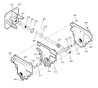 Gear Case Diagram and Parts List for 900-26 (1695459)(2007) Murray Snow Blower