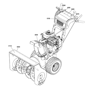 Decals Diagram and Parts List for 1150-27 (1695722)(2009) Murray Snow Blower