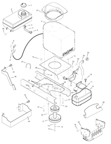 Engine Mount Diagram and Parts List for 385048X51A (7800276)(2008) Murray Lawn Tractor