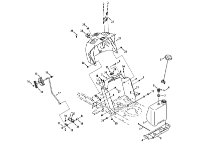 Dash Diagram and Parts List for M1338 (13AC76LF058)(2013) Murray Lawn Tractor