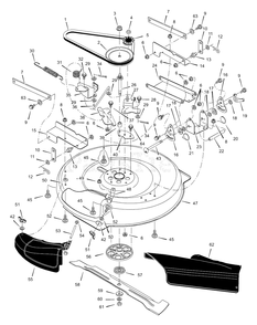 Mower Housing Diagram and Parts List for 309000X8A 2003 Murray Lawn Tractor