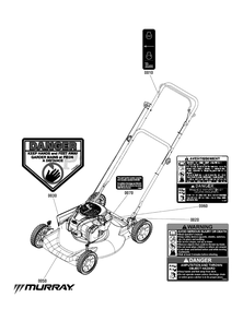 Decals Group (7502350) Diagram and Parts List for MD2250FC (7800889)(2012) Murray Lawn Mower