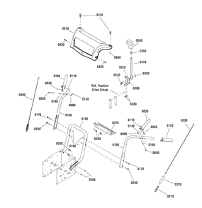 Handles And Controls Group Diagram and Parts List for MH61900 (1696060)(2011) Murray Snow Blower
