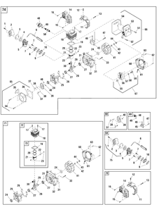 Engine Group - Bp33-W (702027) Diagram and Parts List for BP33-W (866032)(2011) Murray Brush Cutter