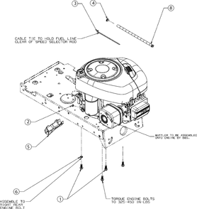 Engine Accessories Diagram and Parts List for M115-38 (13BC77LF058)(2018) Murray Lawn Tractor
