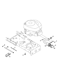 Engine Accessories Diagram and Parts List for M125-38 2012 Murray Lawn Tractor