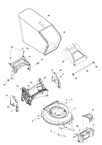 Deck Group Diagram and Parts List for EQ200 (2691601-00)(2019) Murray Lawn Mower