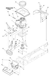 Engine Group - 22hp Briggs And Stratton Diagram and Parts List for EYK22460H (7800416)(2009) Murray Lawn Tractor