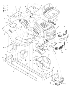 Chassis And Hood Diagram and Parts List for 312006X51A (7800523)(2009) Murray Lawn Tractor