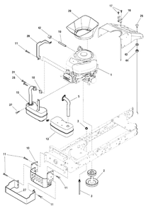 Engine Group - 12.5hp, 15.5hp And 17.5hp Briggs And Stratton Diagram and Parts List for EYK155420GF (7800485)(2009) Murray Lawn Tractor Accessories