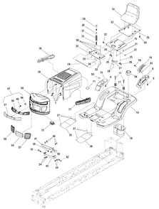 Hood And Seat Group Diagram and Parts List for ELT125380 (7800409)(2009) Murray Lawn Tractor Accessories