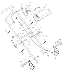 Part Location Diagram of 700160 Murray Control Panel