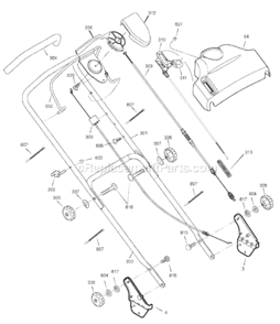 Page C Diagram and Parts List for 880610X120N  Murray Lawn Mower