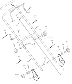 Page B Diagram and Parts List for 880751X51N  Murray Lawn Mower