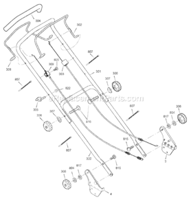Page C Diagram and Parts List for 880805X51N  Murray Lawn Mower