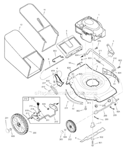 Page A Diagram and Parts List for 880806X51N  Murray Lawn Mower
