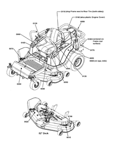Decal Group Diagram and Parts List for RZT26520 (2691079-00)(2012) Murray Lawn Tractor