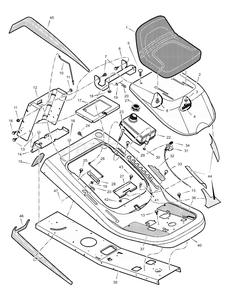 Chassis And Hood Diagram and Parts List for 309300X50A 2003 Murray Lawn Tractor