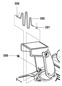 Chute Guard Diagram and Parts List for 650-21 6210702x61NB Murray Snow Blower