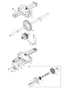 Transmission Diagram and Parts List for 13AM77LS058 2012 Murray Lawn Tractor