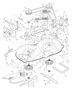 Mower Housing Diagram and Parts List for 385048X51A (7800276)(2008) Murray Lawn Tractor