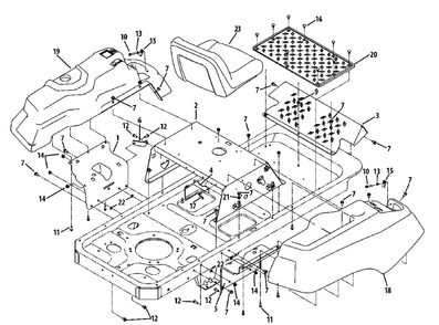 Operator's Platform Diagram and Parts List for MZ210-42 (RZT-42)(2013) Murray Lawn Tractor