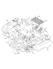 Operator's Platform Diagram and Parts List for MZ2142 (17AC2ACS058)(2012) Murray Lawn Tractor