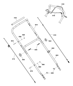 Handles Group (1696369) Diagram and Parts List for MXMH19850EX (1696369-00)(2013) Murray Lawn Mower