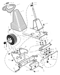 Steering Diagram and Parts List for 309029X11B 2003 Murray Lawn Tractor