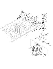 Front Axle Diagram and Parts List for M200-46 (RZT-46)(2015) Murray Lawn Tractor
