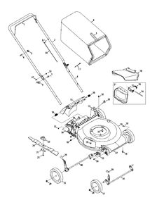 General Assembly Diagram and Parts List for ME21550 (11A-A23K758)(2013) Murray Lawn Mower