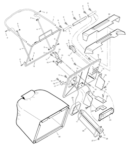 Grass Bagger Diagram and Parts List for 312006X51A (7800523)(2009) Murray Lawn Tractor