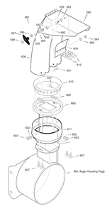 Discharge Chute Diagram and Parts List for 6271200X61 (1695365)(2007) Murray Snow Blower