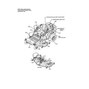 Decal Diagram and Parts List for RZT26520 2691079 Murray Ride-On Cars